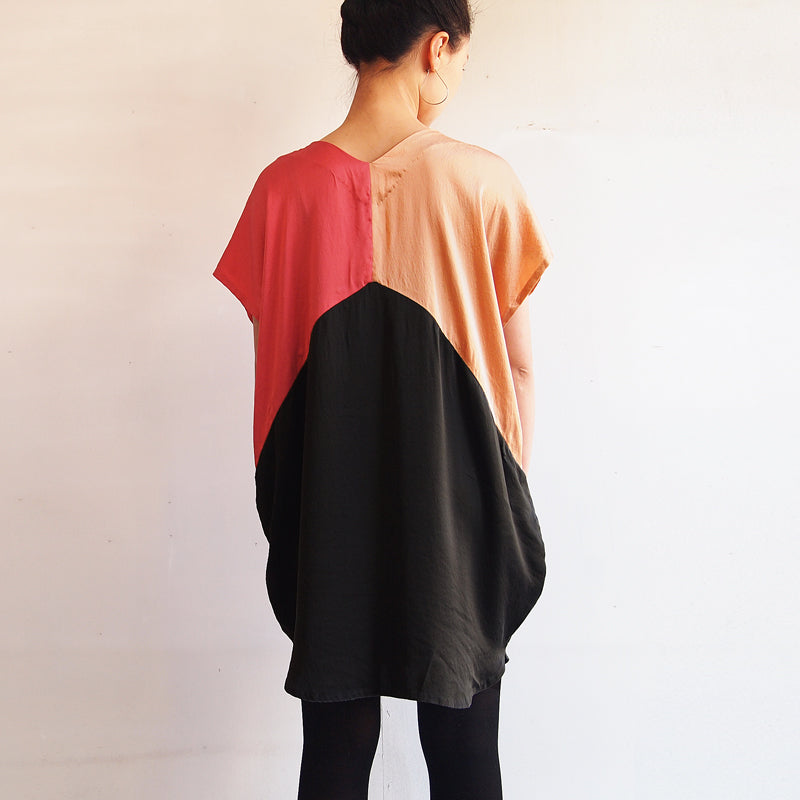 3colorシルクワンピース/草木染